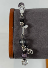 Charger l'image dans la galerie, Bracelet artisanal noir et violet – Création unique