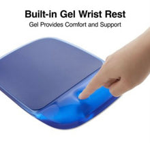 Charger l'image dans la galerie, Tapis de souris transparent avec repose-poignets Staples - Gel - Cristal bleu