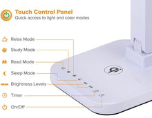 Charger l'image dans la galerie, PureOptics LED Qi VLED1700WH Lampe de bureau LED sans fil à intensité variable Blanc

