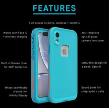 Charger l'image dans la galerie, Coque LifeProof Fre pour iPhone XR - Body Surf Grey/Ocean Blue
