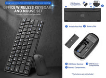 Charger l'image dans la galerie, Ensemble clavier et souris sans fil silencieux ultra-plats Speedex 2,4 GHz
