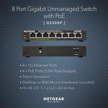 Charger l'image dans la galerie, Netgear – Commutateur Ethernet SOHO GS308P, 8 ports
