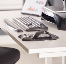 Charger l'image dans la galerie, Fellowes repose-poignets clavier Gel Crystal, noir
