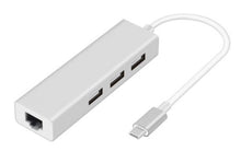 Charger l'image dans la galerie, Adaptateur Speedex USB C vers Ethernet avec type C, 3 ports USB 2.0 HUB, adaptateur LAN pour carte réseau RJ-45
