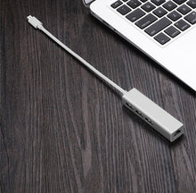 Charger l'image dans la galerie, Adaptateur Speedex USB C vers Ethernet avec type C, 3 ports USB 2.0 HUB, adaptateur LAN pour carte réseau RJ-45
