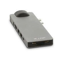 Charger l'image dans la galerie, Station d'accueil compacte LMP USB-C HDMI 4K 8 ports, argent
